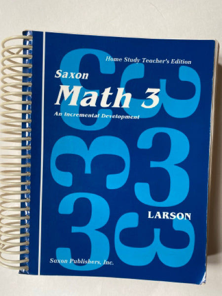 Saxon Math 3 Teacher Edition