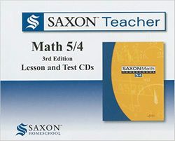 Saxon Teacher Math 5/4 3rd Edition Lesson and Test CDs