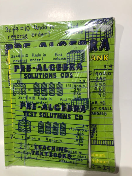 Teaching Textbooks Pre-Algebra Set