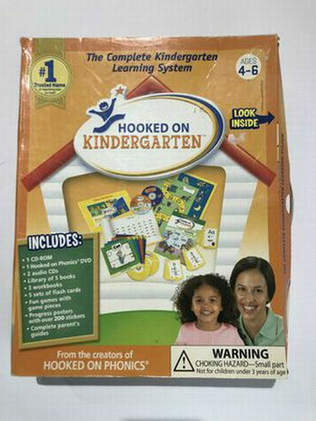 Hooked on Kindergarten Set: Missing DVD, Reading book, and 2 flashcards