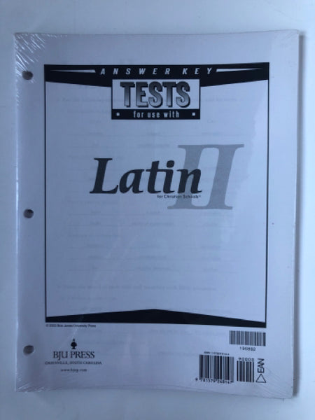 Latin for Christian Schools II: Tests Answer Keys