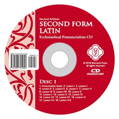 Second Form Latin Ecclesiastical Pronunciation CD