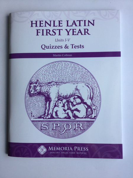Henle Latin First Year Units I-V Quizzes & Tests