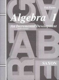 Saxon Algebra 1 Test Forms