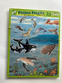 Picture Puzzles Sea Mammals 25 Pieces