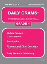 Daily Grams 4 Teacher Edition
