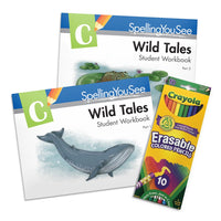 Spelling You See Wild Tales Student Pack Level C with Erasable pencils
